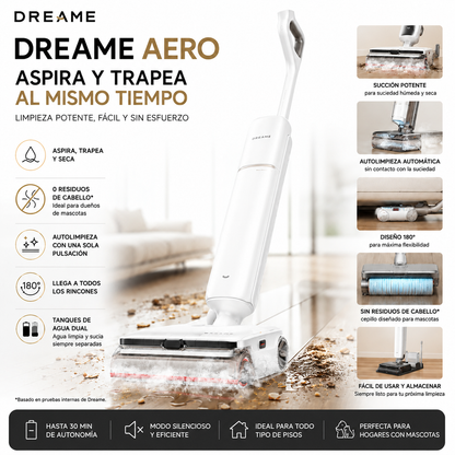 DREAME - Aspiradora Inalámbrica 3 en 1 | Superligera y Portátil