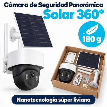Cámara de Seguridad Solar 4G para Exterior | Visión 360° y Nocturna